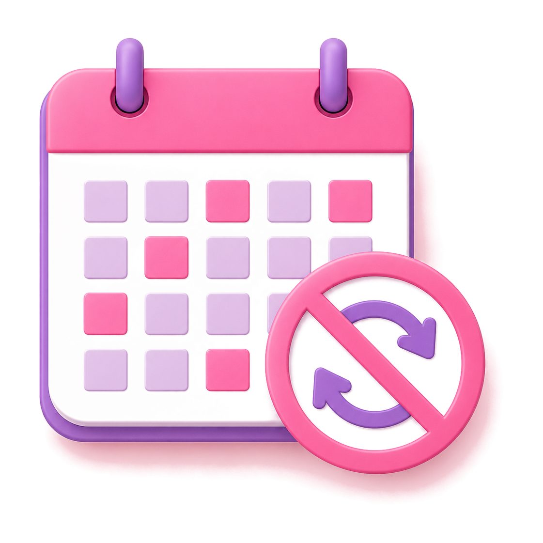Calendar icon representing no monthly subscription